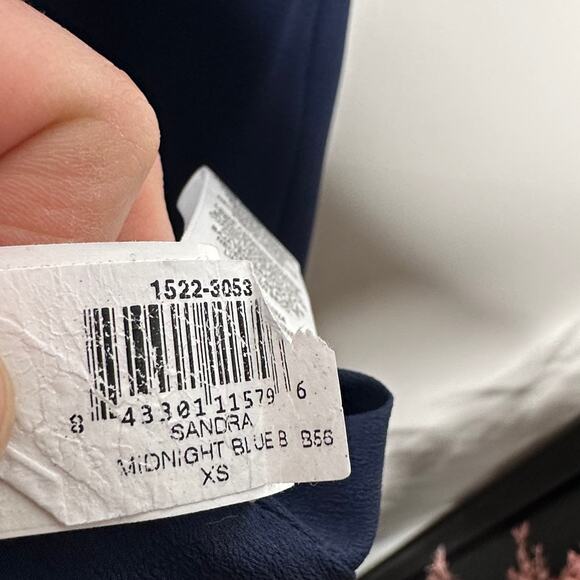 DRESS THE POPULATION Sandra Mermaid Gown Midnight Navy Blue {C52} - Picture 11 of 11